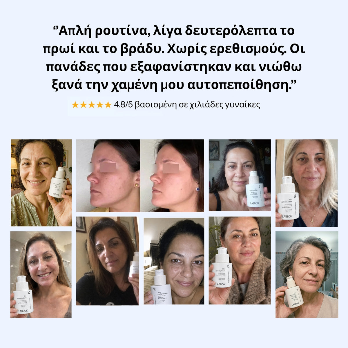 Λευκαντική Κρέμα κατά των Πανάδων & Δυσχρωμιών Labbok - Ορατά Αποτελέσματα σε 3 Εβδομάδες